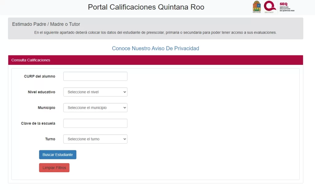 Calificaciones en Quintana Roo
